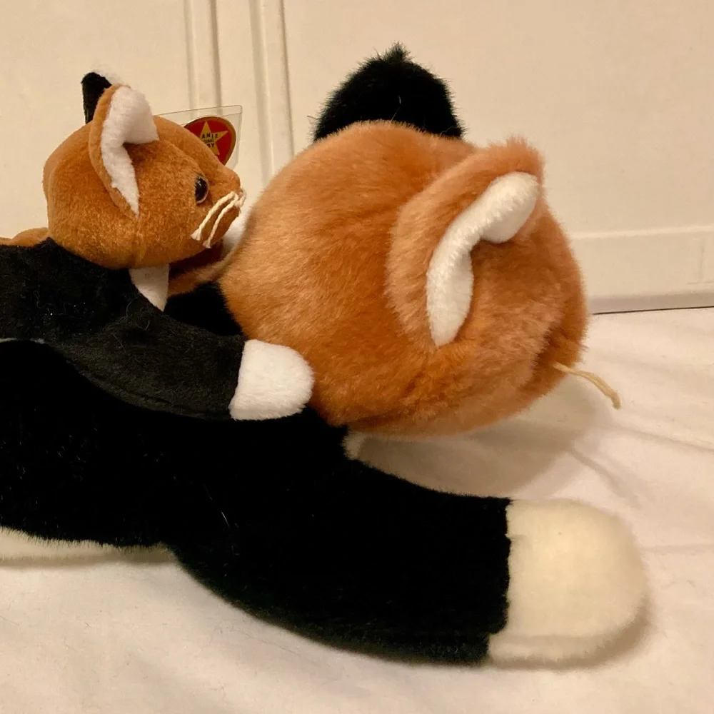Ty “Chip” buddy & beanie Calico cat set